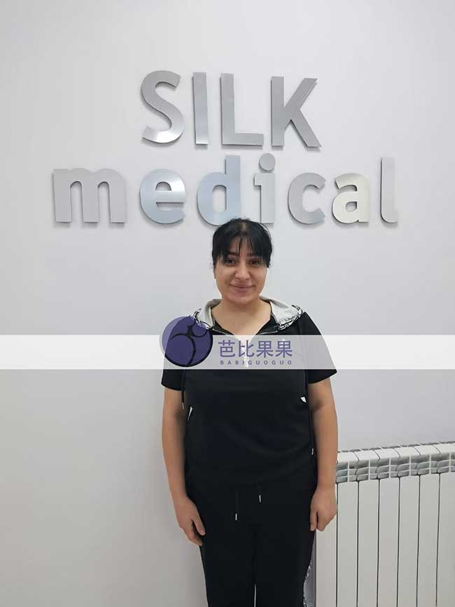 W女士在格鲁吉亚自卵试管匹配的试管妈妈来SILK医院做第一次B超