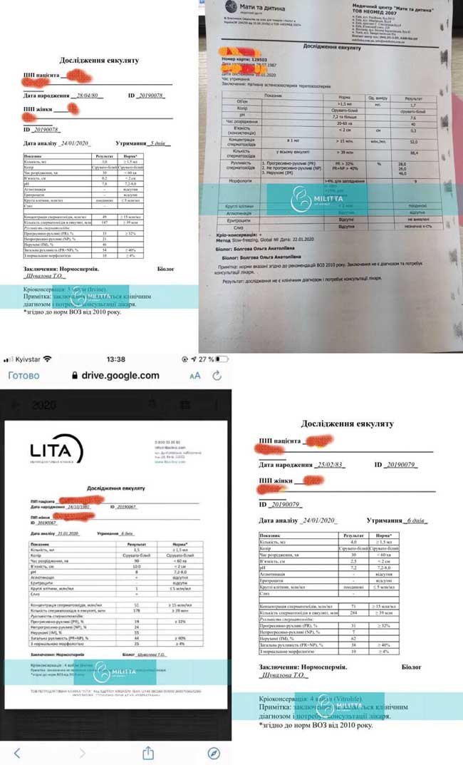 马丽塔1月试管助孕包成功的客户精子统计报告