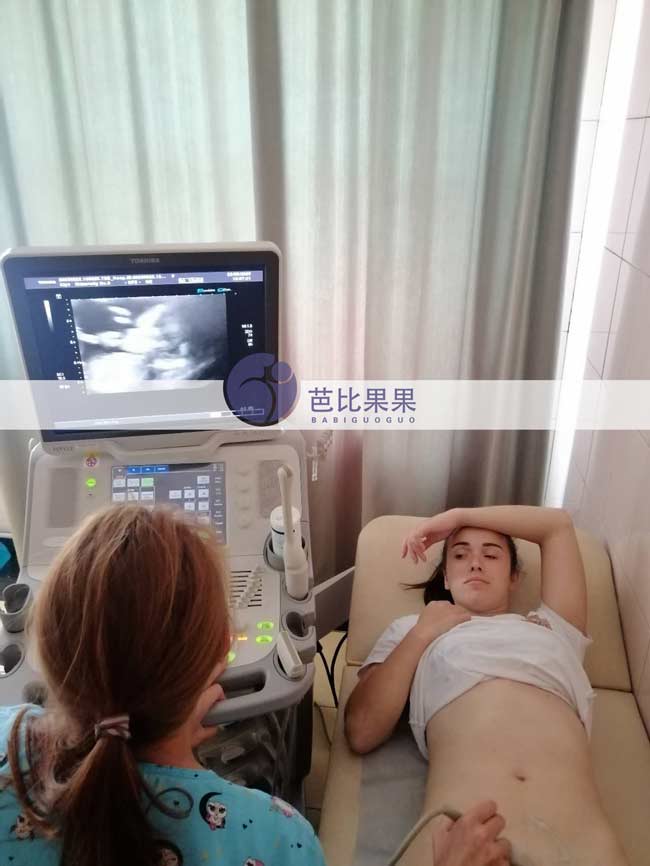 C先生夫妻孕12周的乌克兰试管妈妈做B超