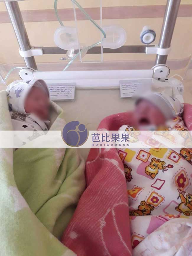韩女士夫妇到乌克兰生二胎的试管双胞胎女儿顺利出生